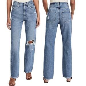 NWT DL1961 Emilie Straight Ultra High Rise Vintage Jeans Blue Women's Size 25